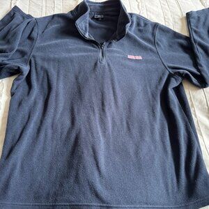 Vineyard Vines Mens XXL Navy Mountain Sweater Fleece Quarter Zip Pullover